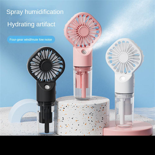 Ventilador Portátil 2 en 1 con Spray Nano – FreshCool